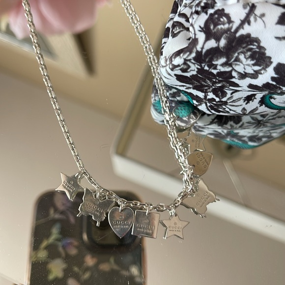 Authentic GUCCI Sterling 925 Charm 17”Necklace - Picture 3 of 13